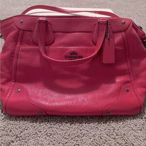 Coach, leather shoulder/satchel bag.